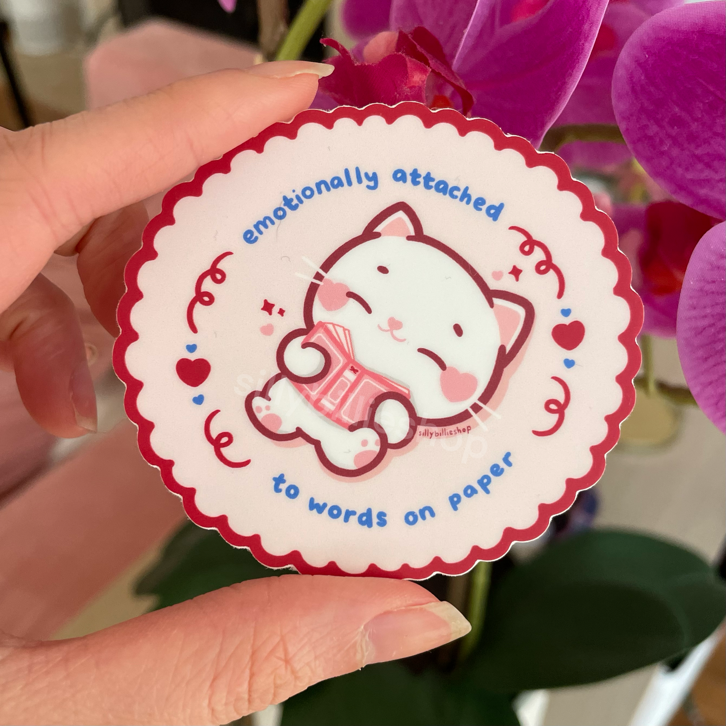 Emotionally Attached to Words on Paper Sticker