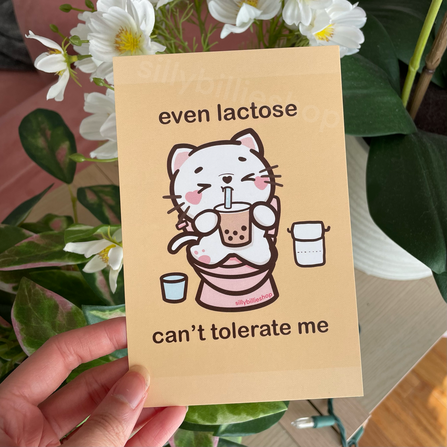 Even Lactose Can't Tolerate Me Cat Print