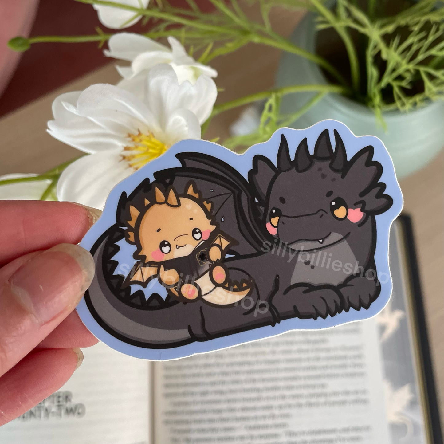 Dragons Reading Rider Sticker