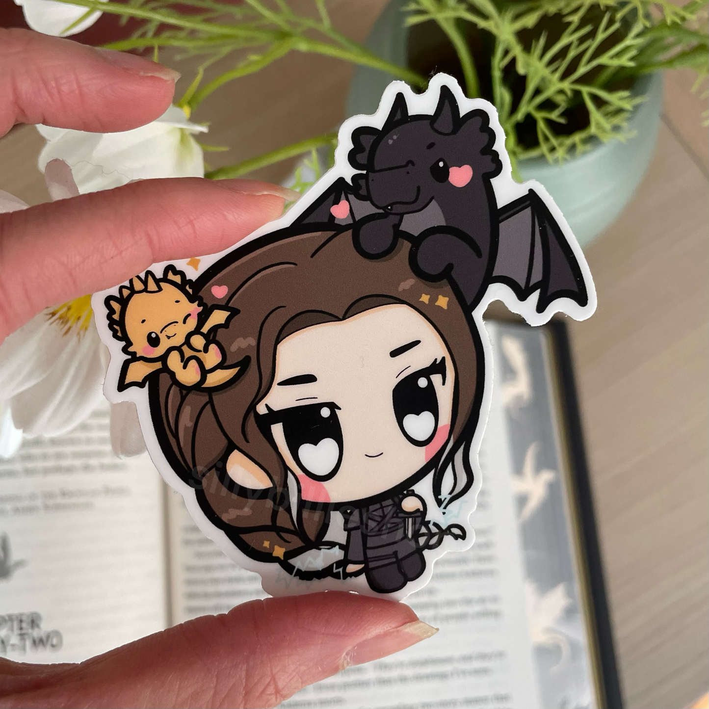 Violet Dragon Rider Sticker